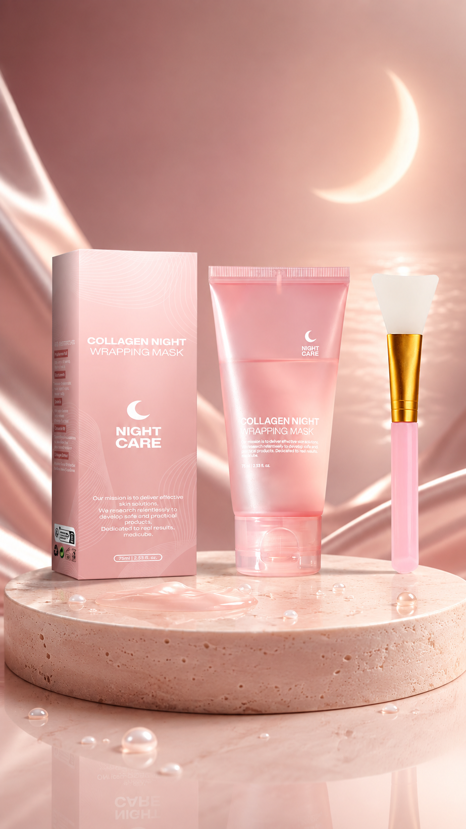 Mascarilla Facial de Colágeno Hidrolizado Efecto Envolvente, Tipo Peel-Off, Hidratante y Reafirmante