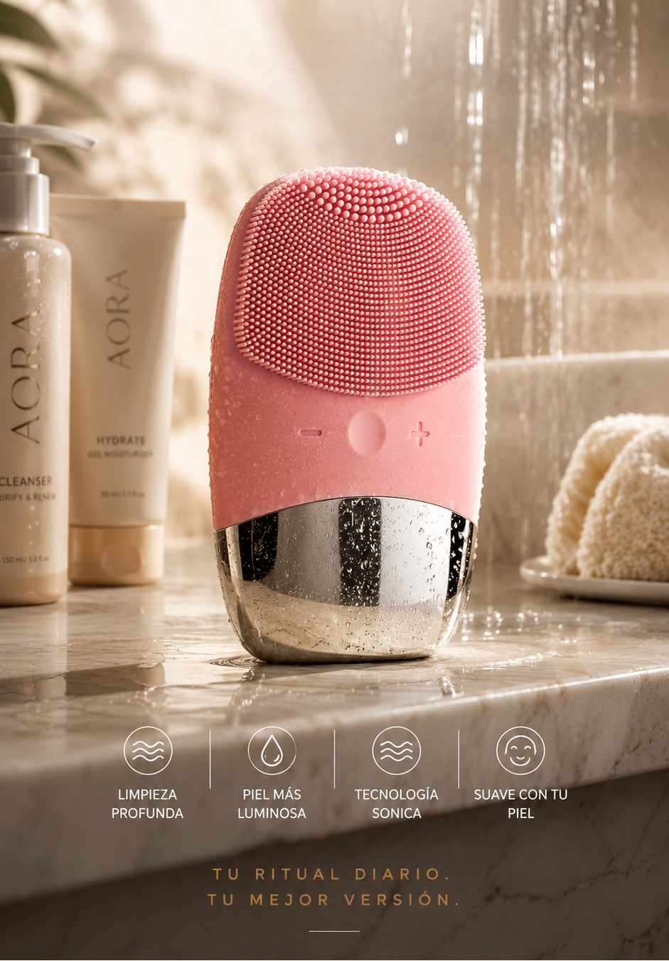 Mini Cepillo Eléctrico de Silicona para Limpieza Facial