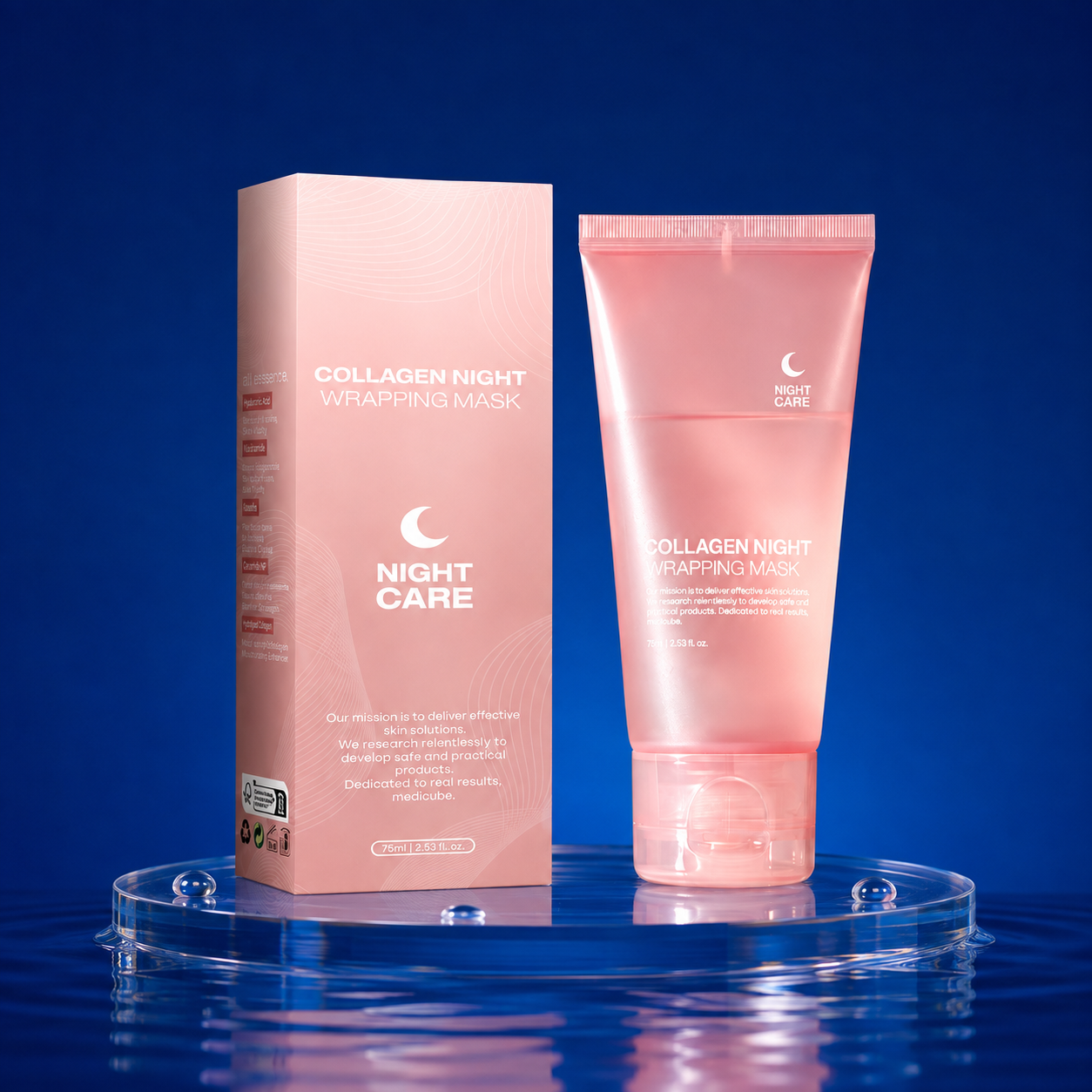 Mascarilla Facial de Colágeno Hidrolizado Efecto Envolvente, Tipo Peel-Off, Hidratante y Reafirmante