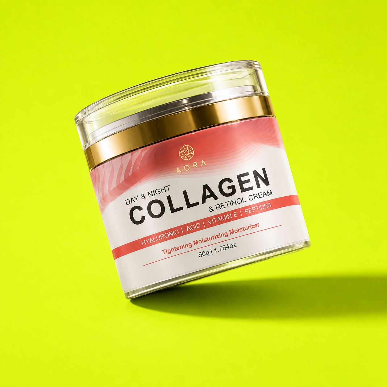 Crema de Colágeno Facial con Retinol y Ácido Hialurónico, Antienvejecimiento Día y Noche